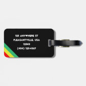 Rasta-Striped Bagagelabel (Achterkant horizontaal)