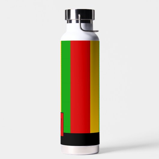 Rasta Striped Monogram Reggae Waterfles (Links)