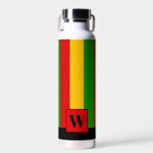 Rasta Striped Monogram Reggae Waterfles (Voorkant)