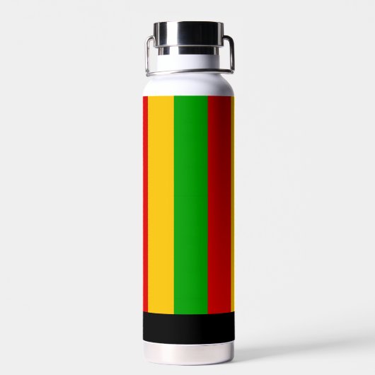 Rasta Striped Monogram Reggae Waterfles (Achterkant)