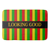 Rasta Striped Ziet er goed uit Quote Badmat (Voorkant)