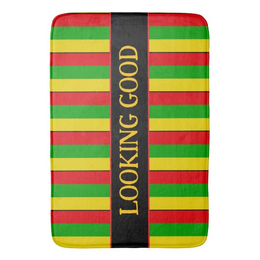 Rasta Striped Ziet er goed uit Quote Badmat (Voorkant Verticaal)
