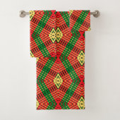 Rasta Stripes geometrisch ontwerp Bad Handdoek (Insitu)