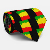 Rasta Stripes-ontwerp Stropdas (Opgerold)