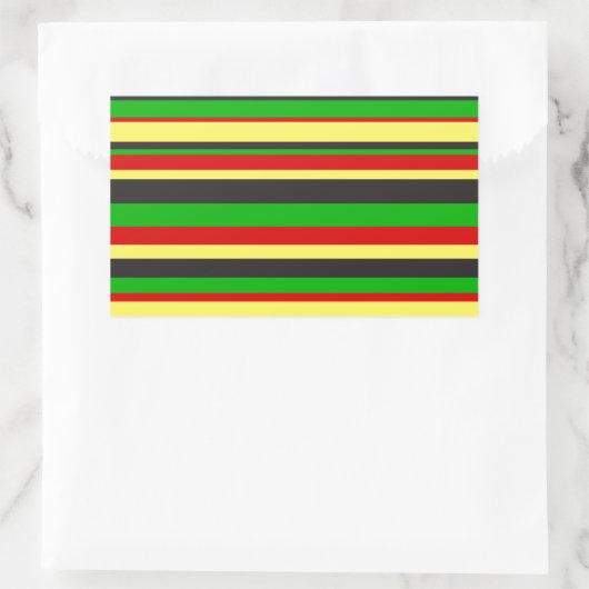 Rasta Stripes Rechthoekige Sticker (Tas)