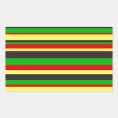 Rasta Stripes Rechthoekige Sticker (Voorkant)
