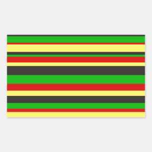 Rasta Stripes Rechthoekige Sticker
