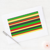 Rasta Stripes Rechthoekige Sticker (Envelop)