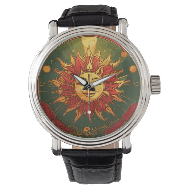 Rasta Sun Horloge (Voorkant)