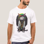 Rasta Tech Feline King T-shirt (Voorkant)