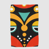 Rasta Tribal Mask Golfhanddoek (Voorkant)