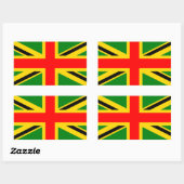 Rasta UK Rechthoekige Sticker (Vel)