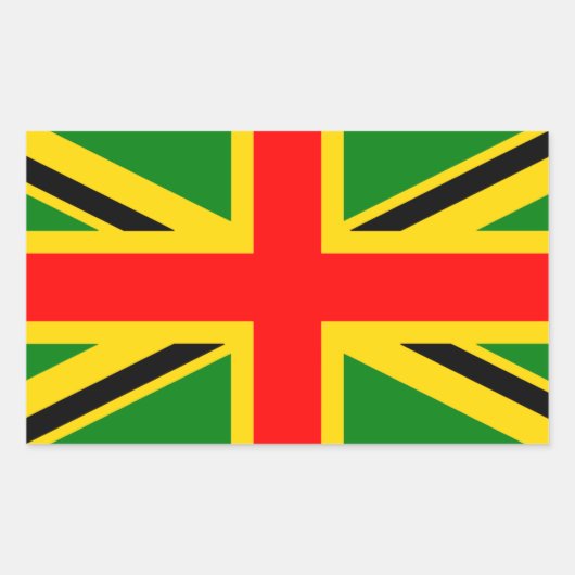 Rasta UK Rechthoekige Sticker (Voorkant)