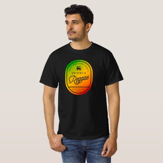 Rasta Universiteit Authentieke Rasta Kleuren Regga T-shirt (Voorkant volledig)