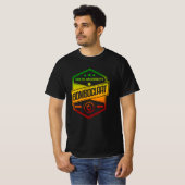 Rasta University Bomboclaat Rasta kleurt reggae T-shirt (Voorkant volledig)