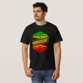 Rasta University Bomboclaat Rasta kleurt reggae T-shirt (Voorkant volledig)