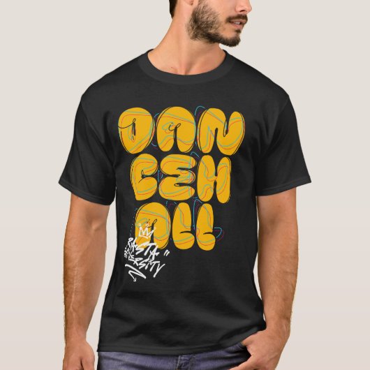 Rasta University Dancehall Graffiti Style Reggae T-shirt (Voorkant)