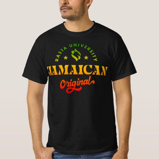 Rasta University Jamaicaanse originele Rasta regga T-shirt (Voorkant)