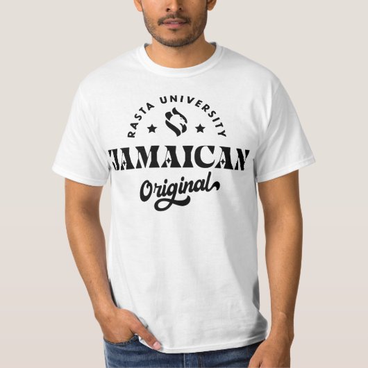Rasta University Jamaicaanse originele reggae T-shirt (Voorkant)