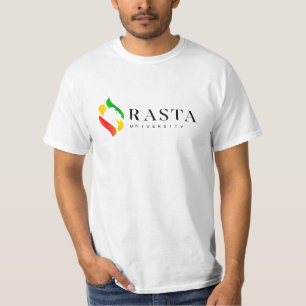 Rasta University Logo Rasta Kleuren Reggae T-shirt