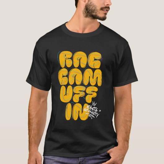Rasta University Raggamuffin Graffiti Style Reggae T-shirt (Voorkant)