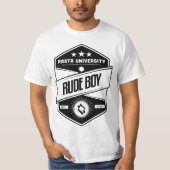 Rasta University Rude Boy Goede Vibes Reggae T-shirt (Voorkant)