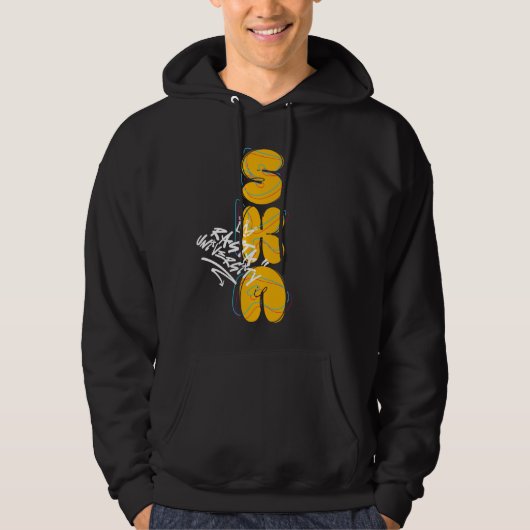 Rasta University Ska Graffiti Style Reggae Hoodie (Voorkant)