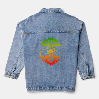 Rasta University Soca Goede Vibes Rasta Reggae Denim Jacket