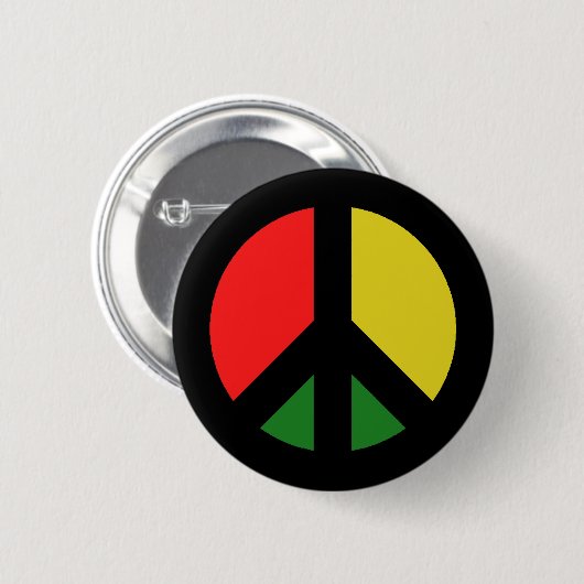 Rasta verbiedt het Bomb CND-vredessymbool Ronde Button 5,7 Cm (Voorkant /achterkant)