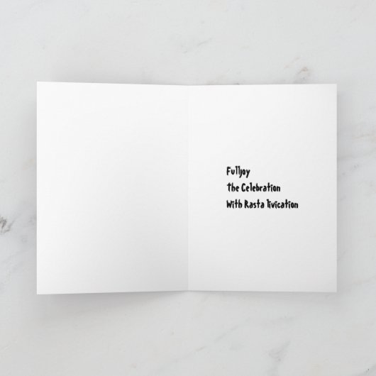 Rasta-verjaardagswenskaarten Kaart (Binnen)