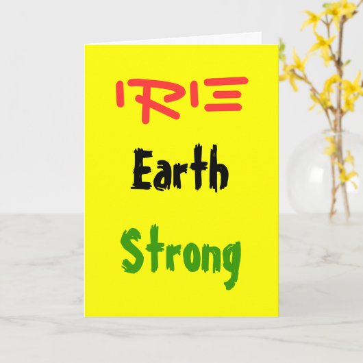 Rasta-verjaardagswenskaarten Kaart (Gele Bloem)