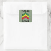 Rasta Vierkante Sticker (Tas)