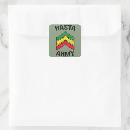 Rasta Vierkante Sticker (Tas)