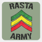 Rasta Vierkante Sticker (Voorkant)