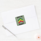 Rasta Vierkante Sticker (Envelop)