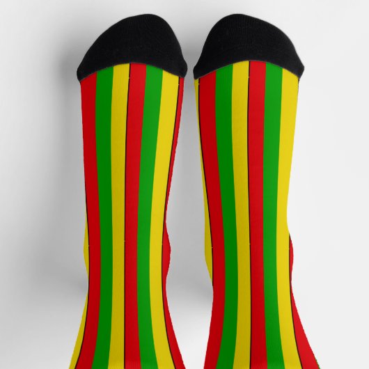 Rasta vlag kleuren gestreept patroon sokken (Top)