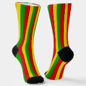 Rasta vlag kleuren gestreept patroon sokken (Gebogen)