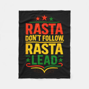 Rasta volgt niet, Motiverende spreuk Fleece Deken