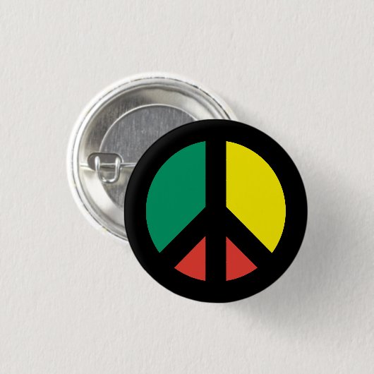 Rasta Vredessymbool Button (Voorkant /achterkant)