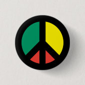 Rasta Vredessymbool Button (Voorkant)
