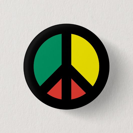 Rasta Vredessymbool Button (Voorkant)