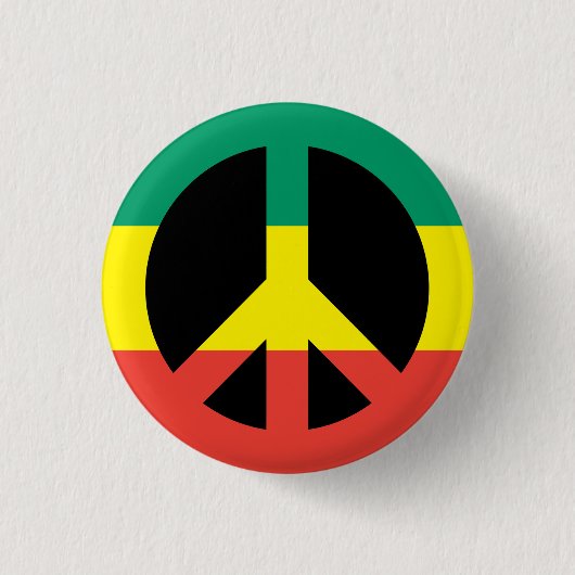 Rasta Vredessymbool Button (Voorkant)