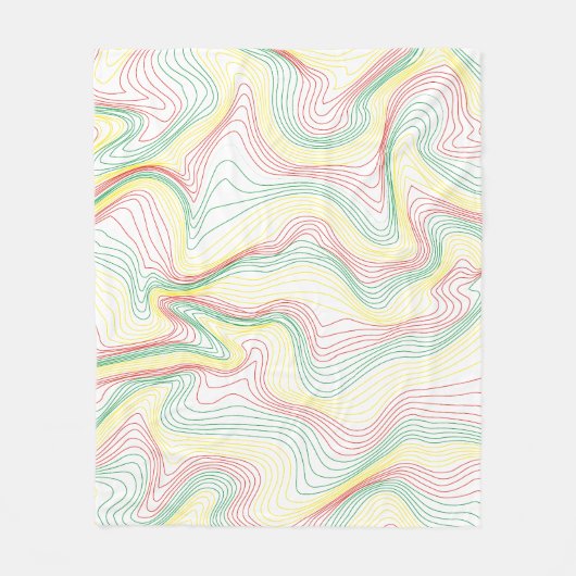 Rasta Waves Fleece Deken (Voorkant)