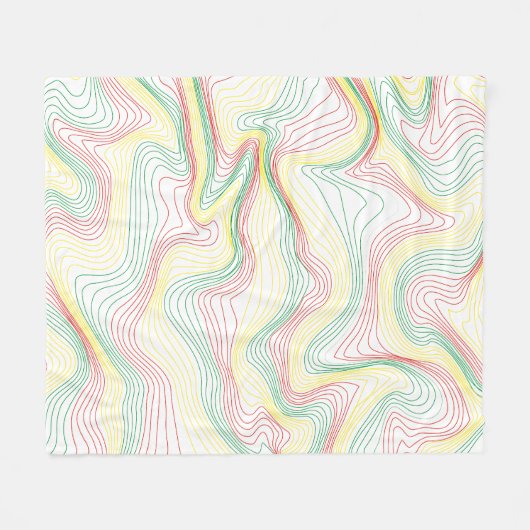 Rasta Waves Fleece Deken (Voorkant (Horizontaal))