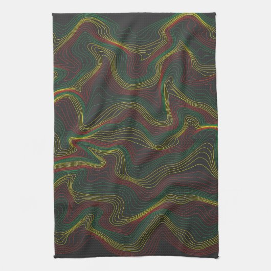 Rasta Waves Theedoek (Verticaal)