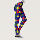 Rasta Weed Blauwe Kleuren Kleuren Blauwe Tests Leggings (Rechts)