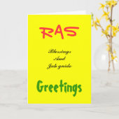 Rasta Wenskaarten Kaart (Gele Bloem)