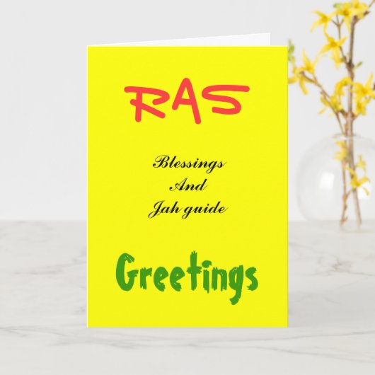 Rasta Wenskaarten Kaart (Gele Bloem)