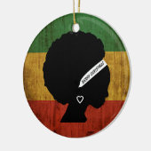 Rasta Woman Merry Kerstmis Keramisch Ornament (Links)