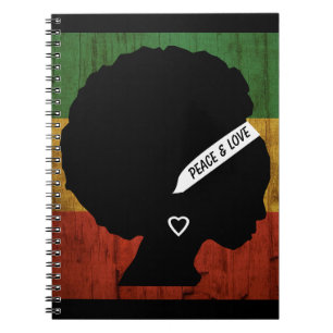 Rasta Woman Peace & Love  Notitieboek